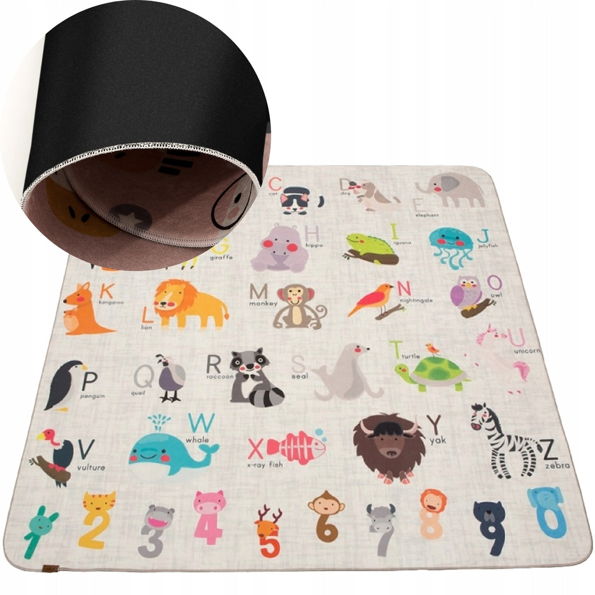 Hamur Home Large EDUCATIONAL Mat Children's Carpet 150x150 Non-slip