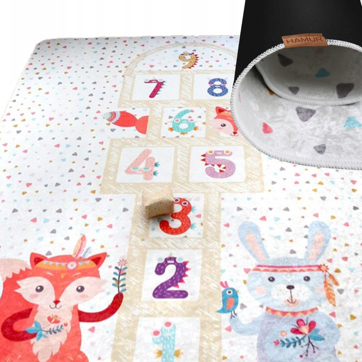 Hamur Home Large children's carpet EDUCATIONAL non-slip mat 160x200 cm Packaging status original