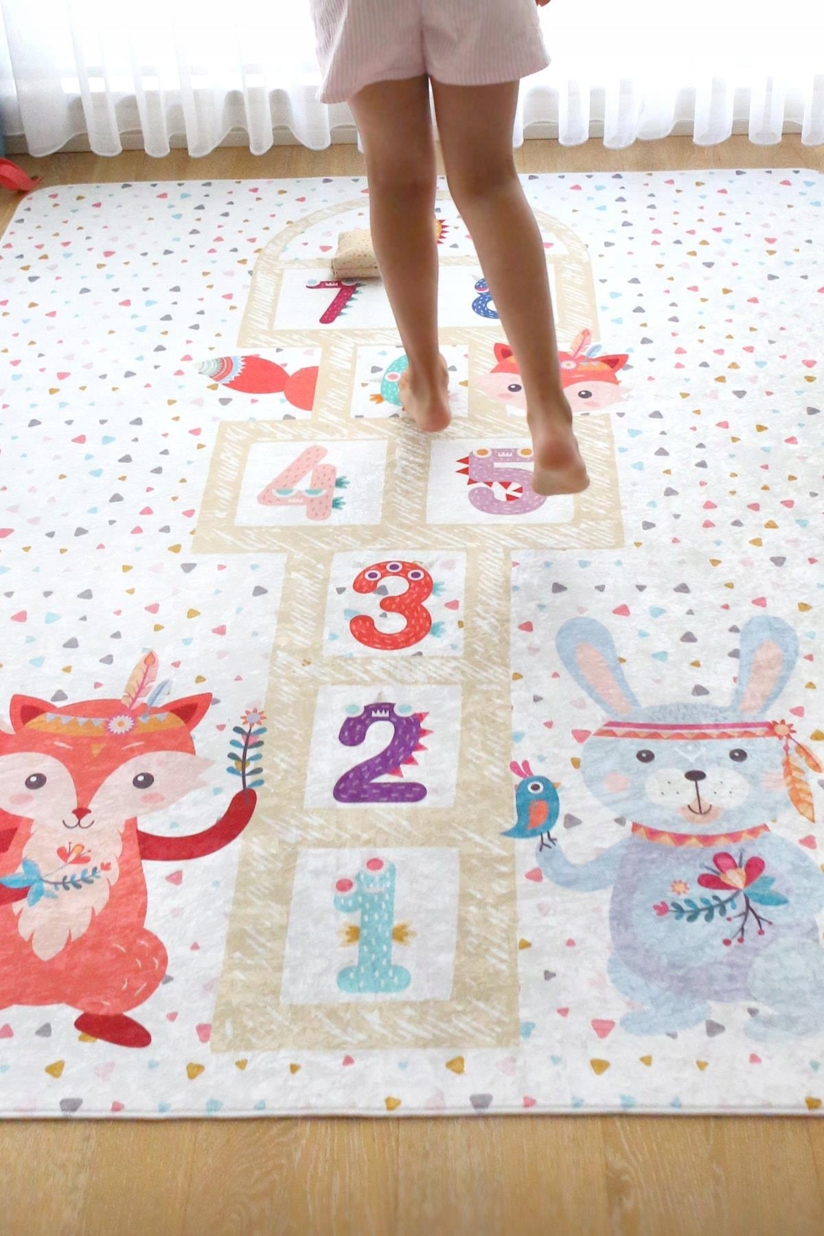 Hamur Home Large children's carpet EDUCATIONAL non-slip mat 160x200 cm