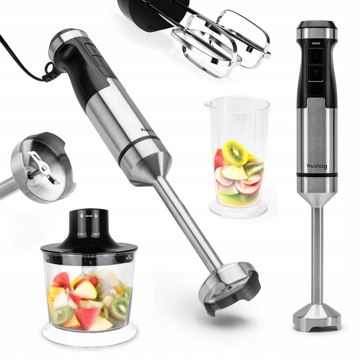 Hand Blender 3in1 Multifunction 1500W Turbo Beater Shredder
