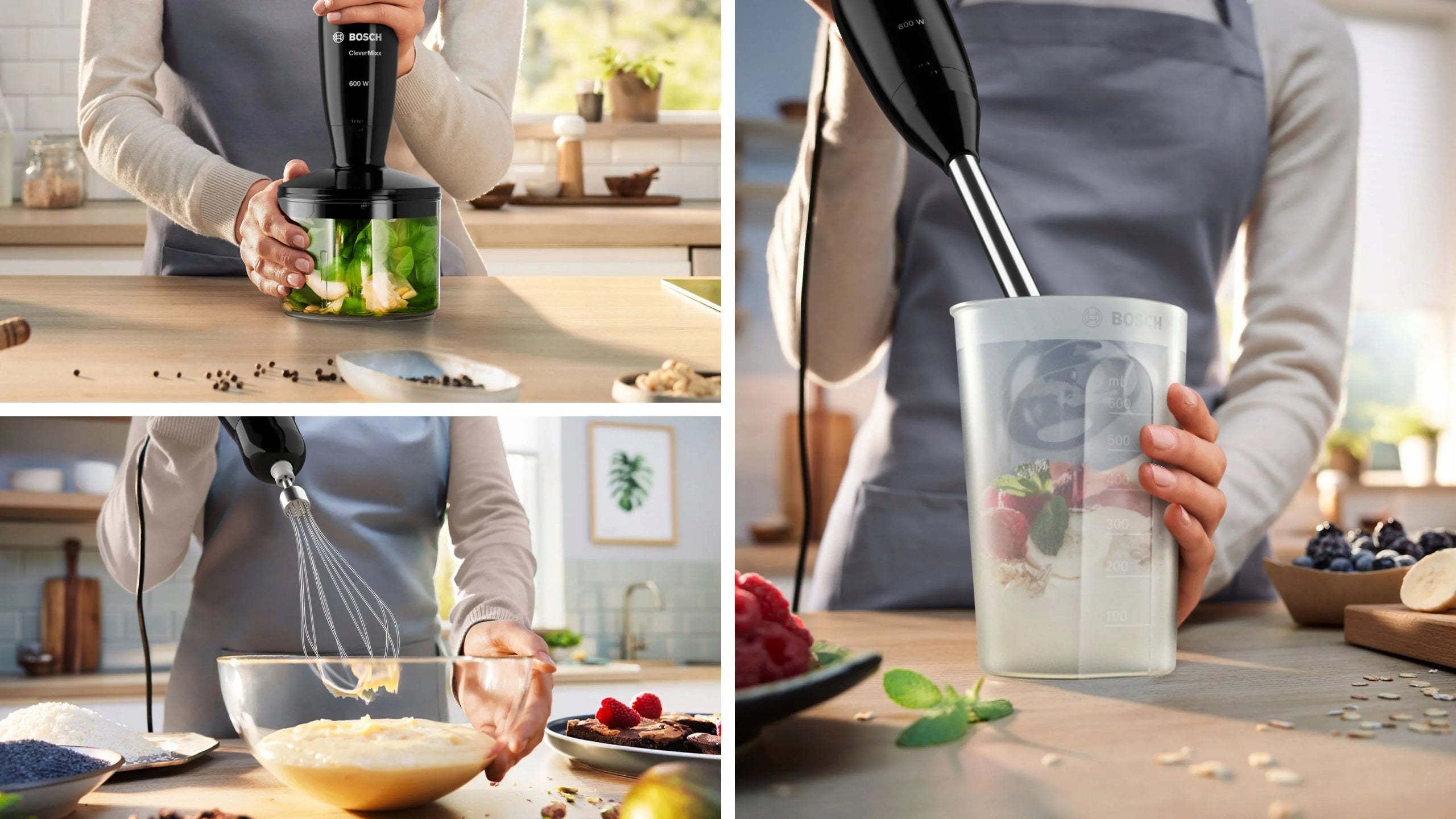 Hand Blender Bosch CleverMixx MSM2650B 600W for Mixing Shredding Power rating 600 W