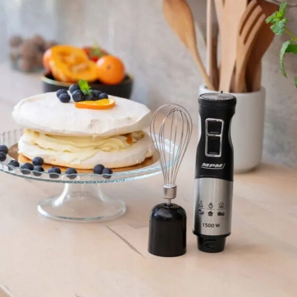 Hand Blender MPM MBL-34 1500W Set Speed Control Dominant color black