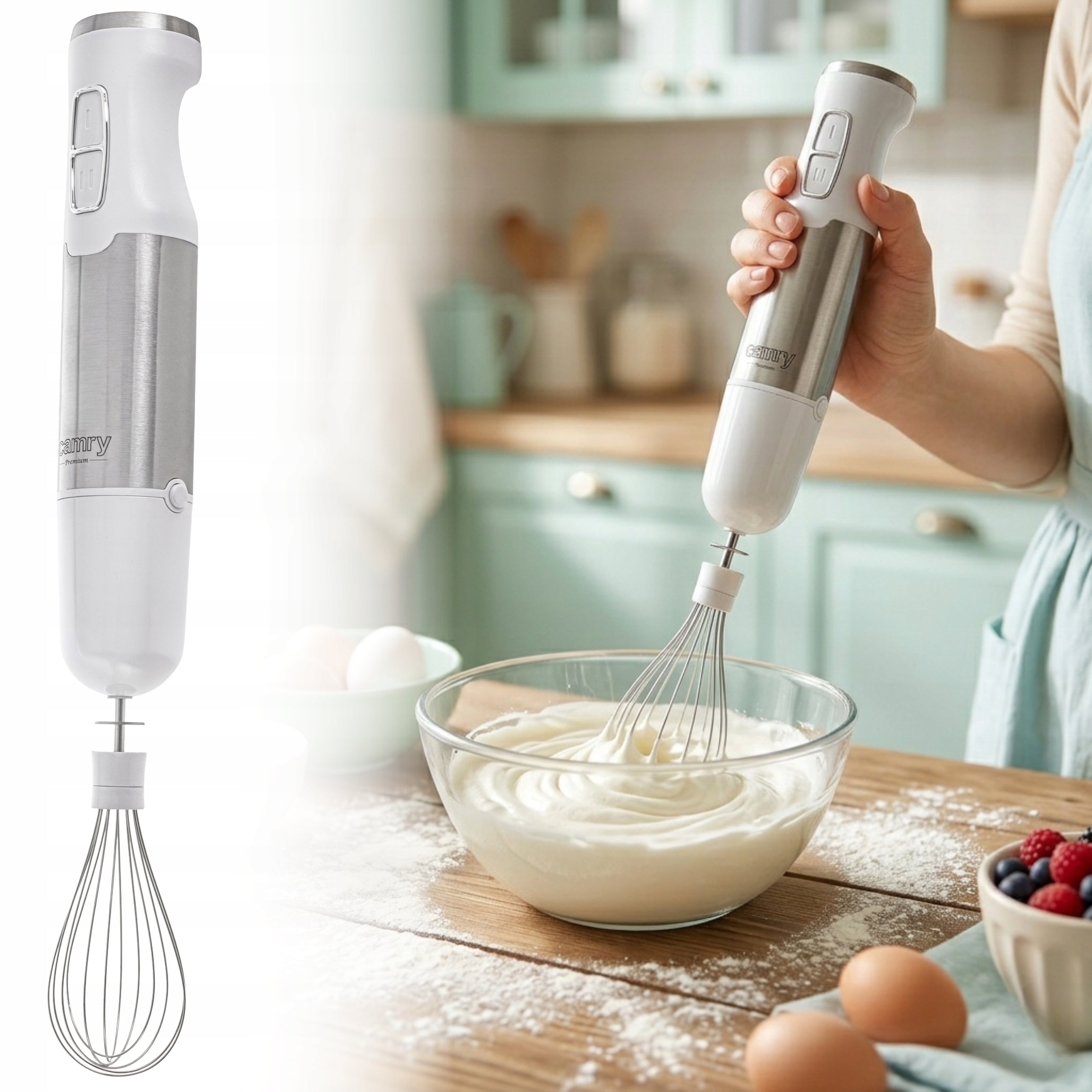 Hand Blender MULTIFUNCTIONAL 1600W Bowl 2L Function Turbo Grater Cutting Rotational speed control yes