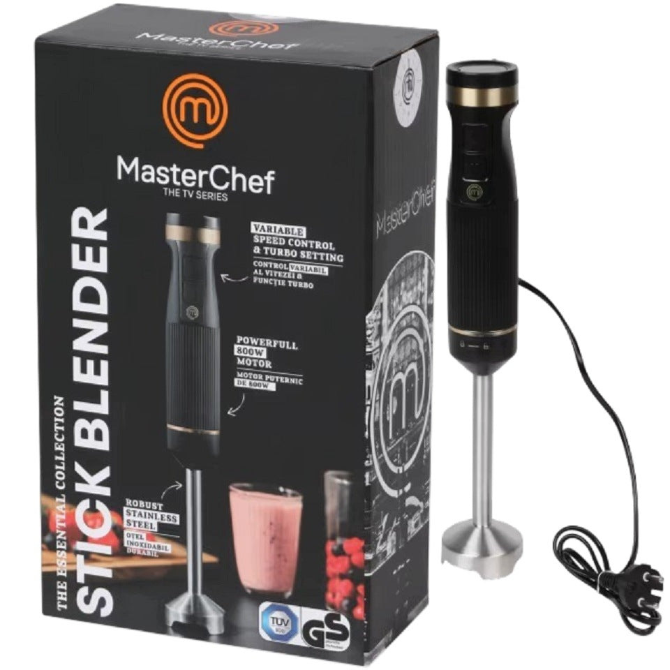 Hand Blender MasterChef 800W Stick Blender Steel Inox Smooth Adjustment