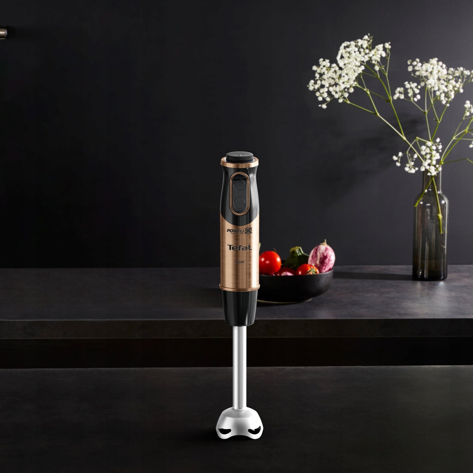 Hand Blender Multifunction Powerful TEFAL Quickchef HB656G10 3w1 1000 W Model HB656G10