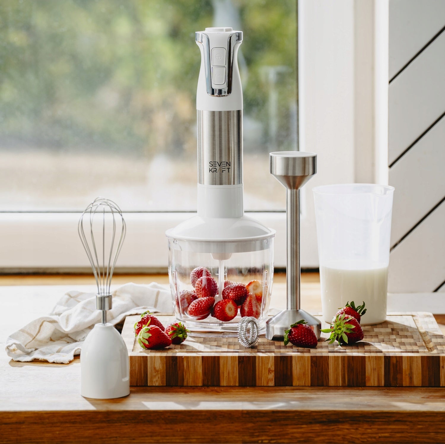 Hand Blender Multifunction Turbo Shredder Mixer Set 5in1 1800W Brand Sevenkraft