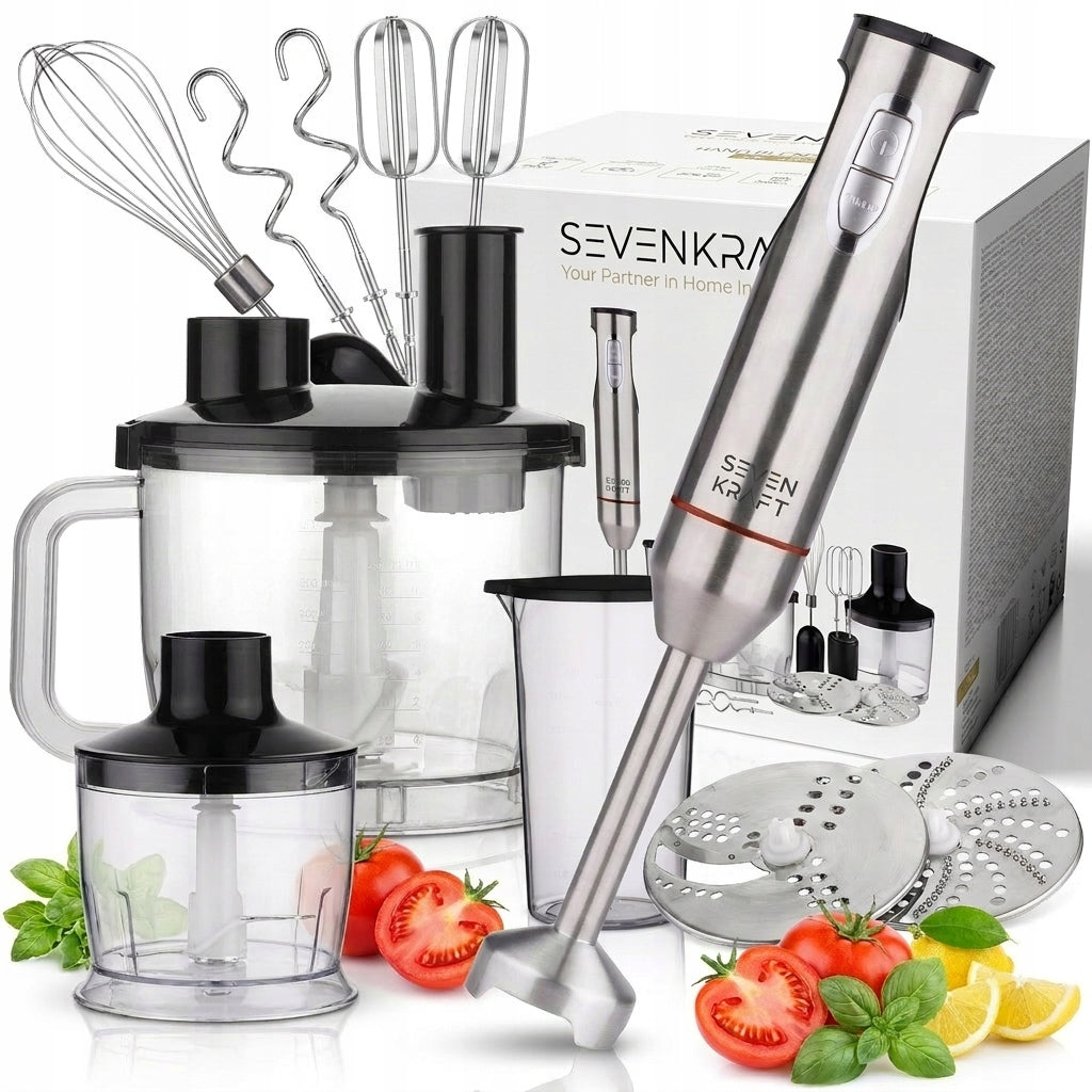 Hand Blender Multifunctional Mixer Shredder Powerful 7in1 Titanium Blades
