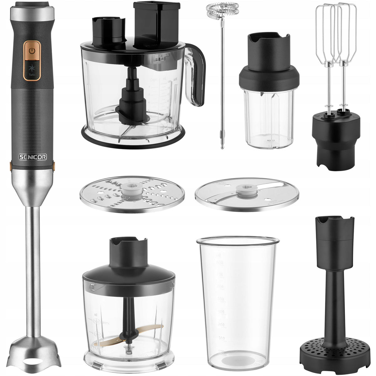 Hand Blender Vertical Sencor SHB 6552BK 10w1 1500W POWERFUL DURABLE MOTOR