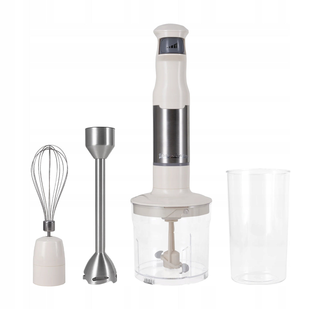 Hand Blender Vintage Cuisine Retro 3in1 1200W Multifunctional - Cream