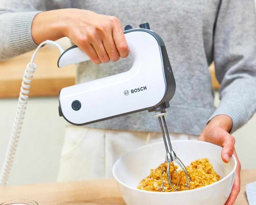 Hand Mixer Bosch MFQ49300 850W White for Mixing Whipping Crimping Packaging status original