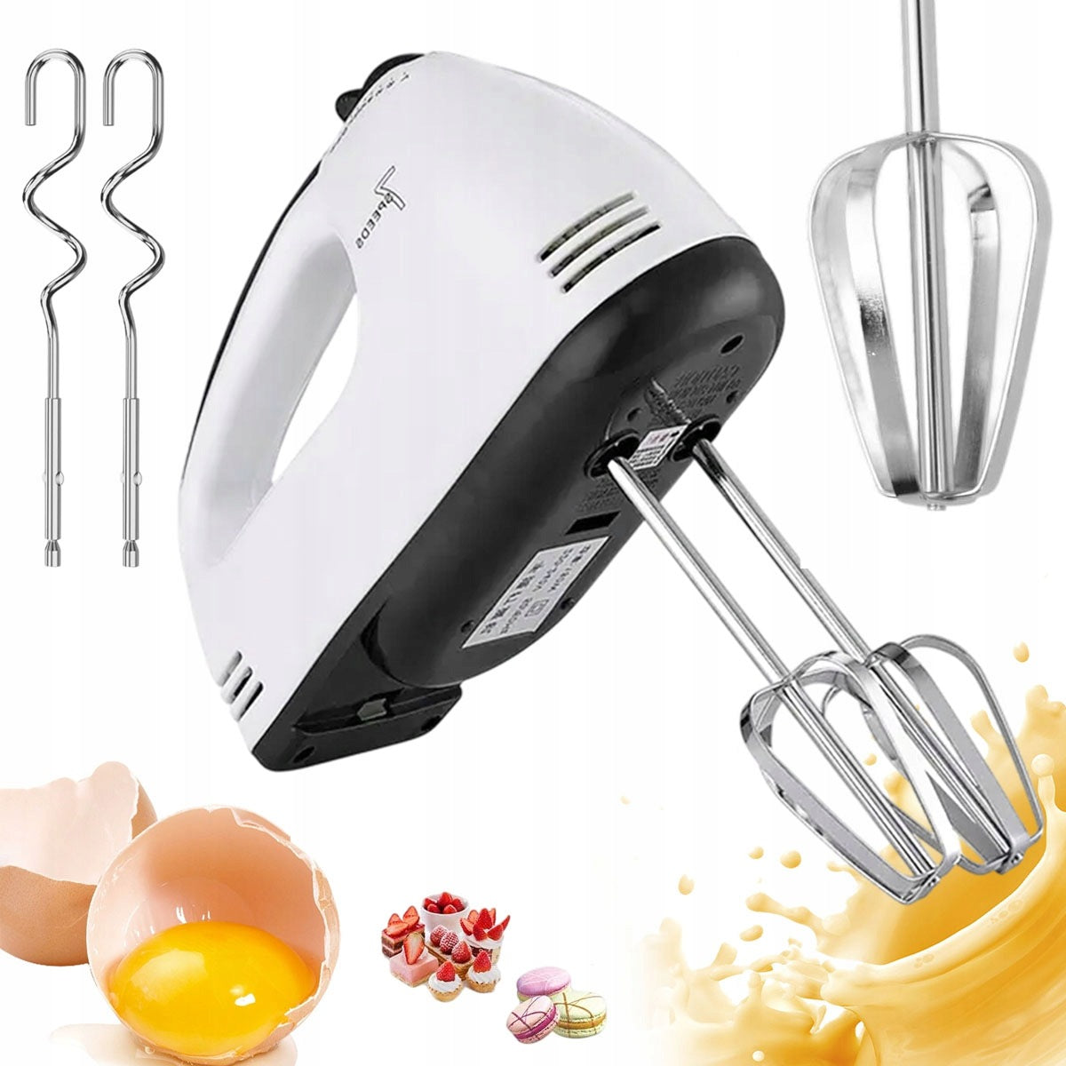 Hand Mixer Electric For Cake Cream 7 Speed Beater Robot Strong