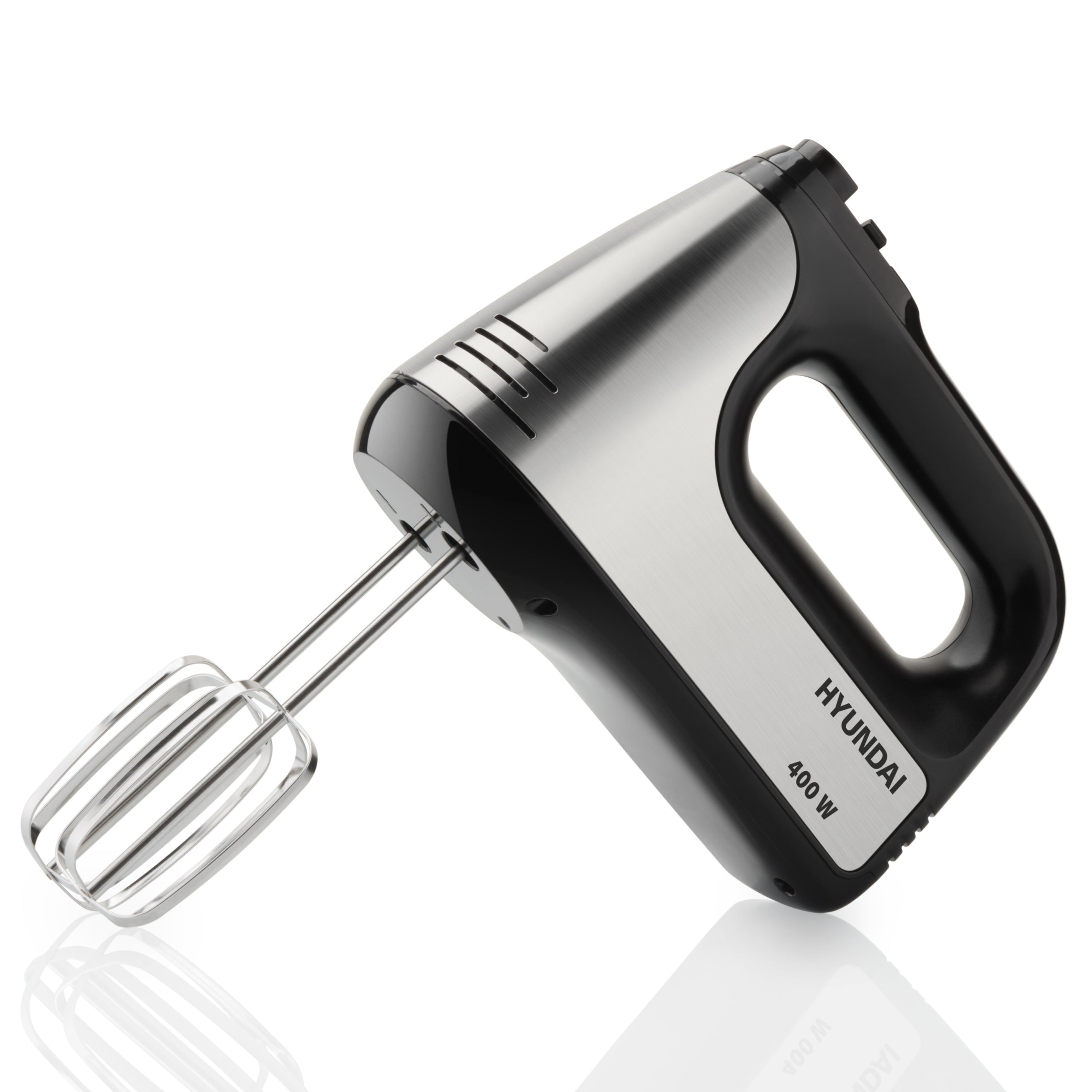 Hand Mixer Food Processor 400W 5 Gears + TURBO 4 Stirrers Hooks INOX
