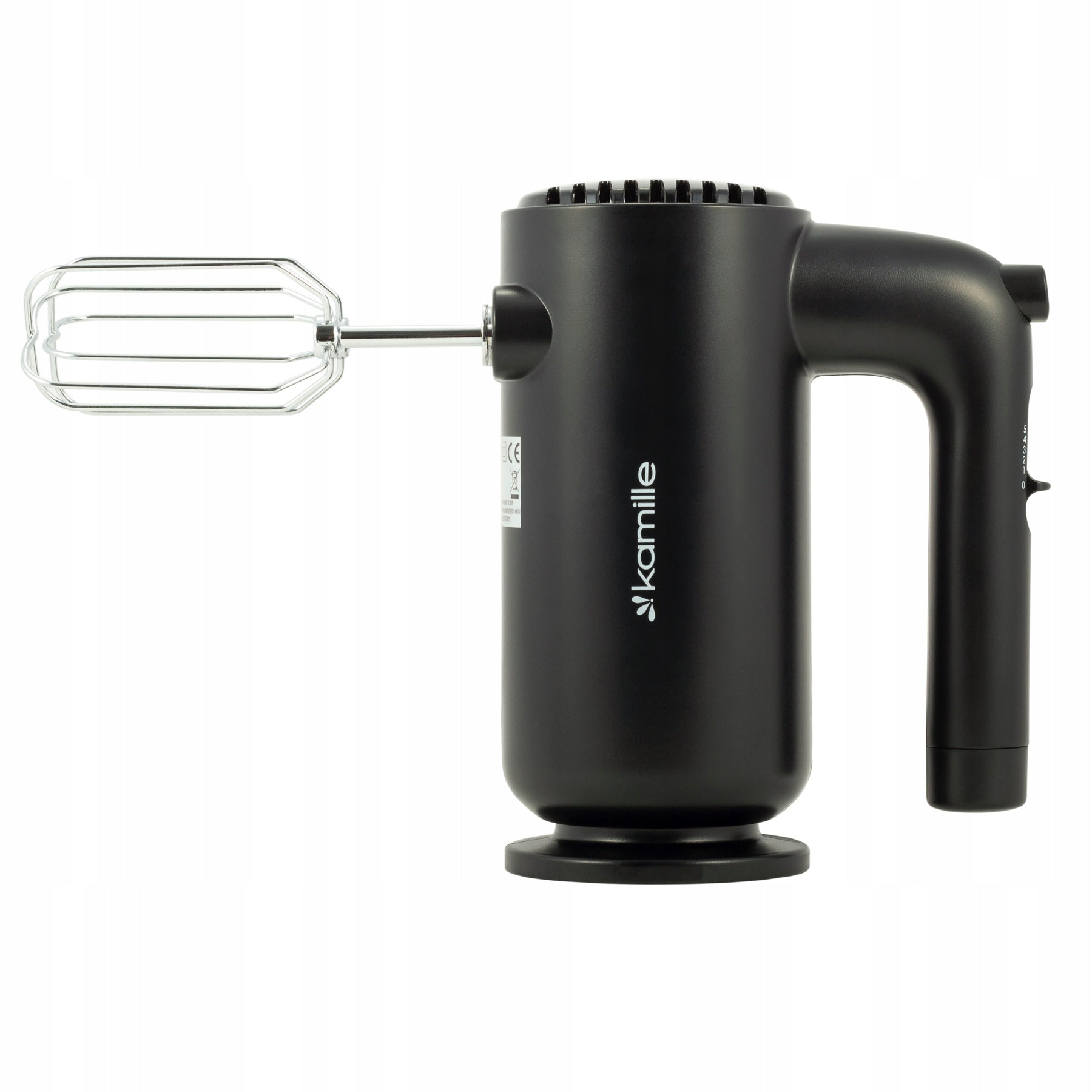 Hand Mixer Food Processor 5 Gears 4 Stirrers KAMILLE 250W black Power rating 250 W