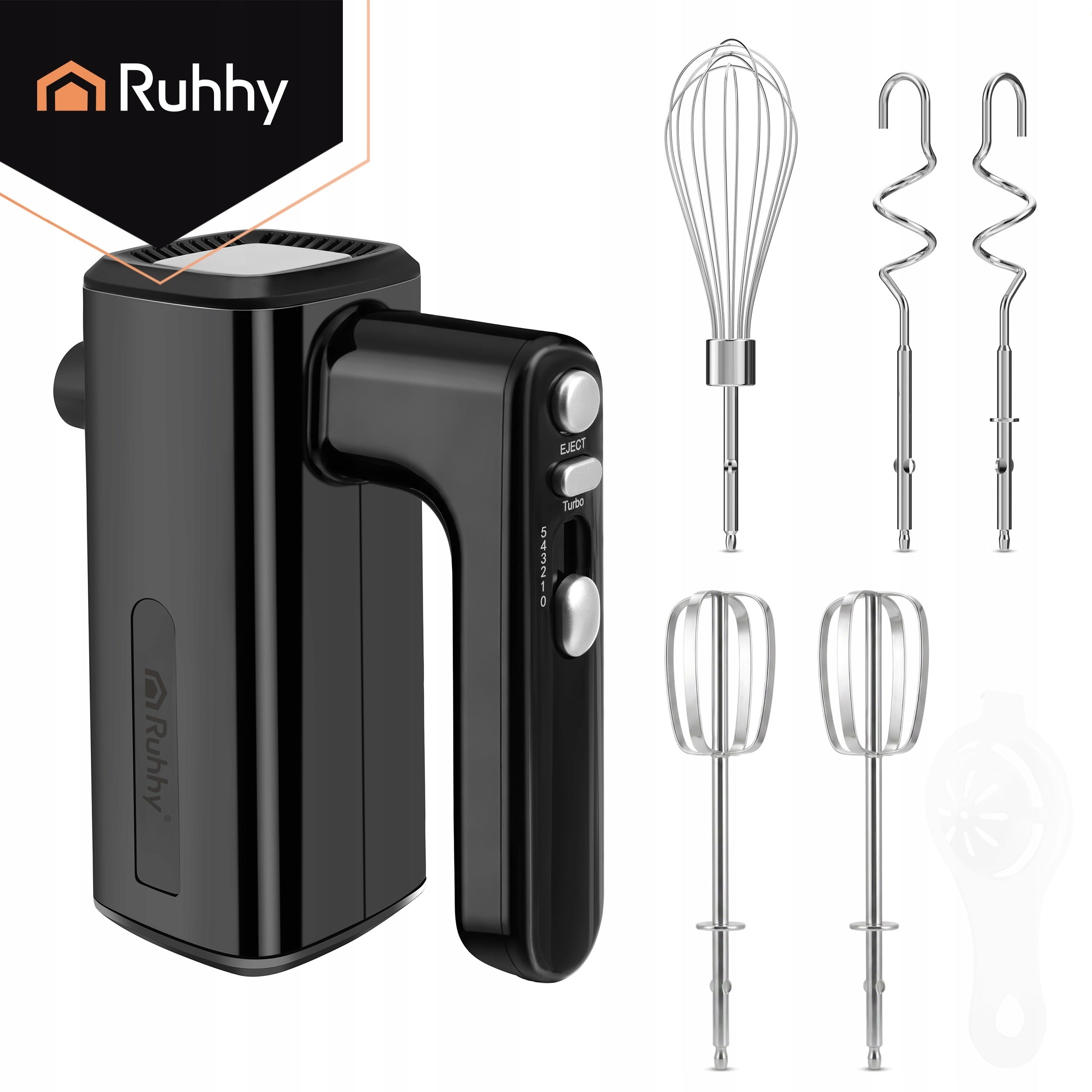 Hand Mixer Food Processor Multifunctional Powerful 800W Turbo 5 Gears Lightweight Packaging status original