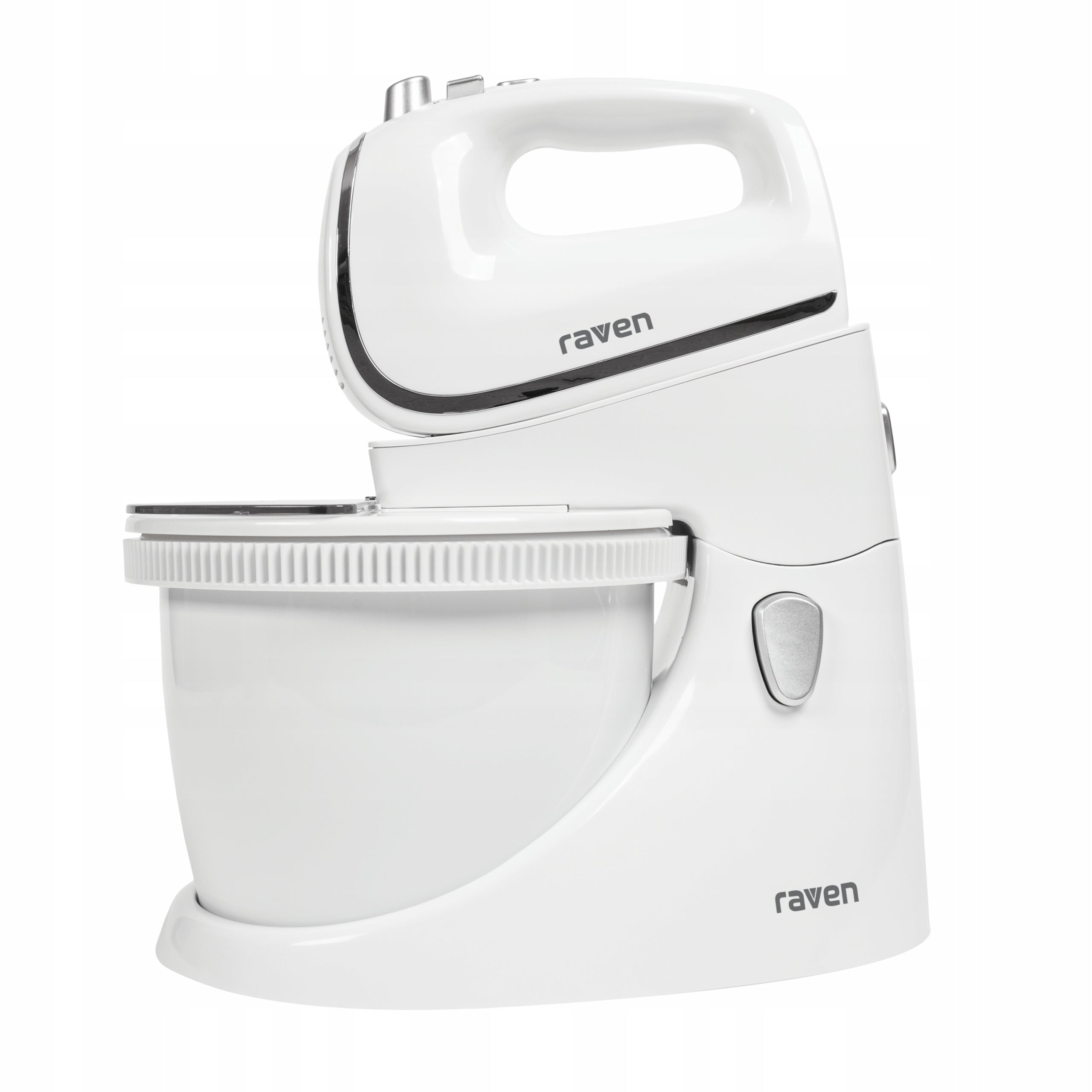 Hand Mixer RAVEN EMM001X 450W Turbo Rotating Bowl 2,5L Hooks Spatula Packaging status original