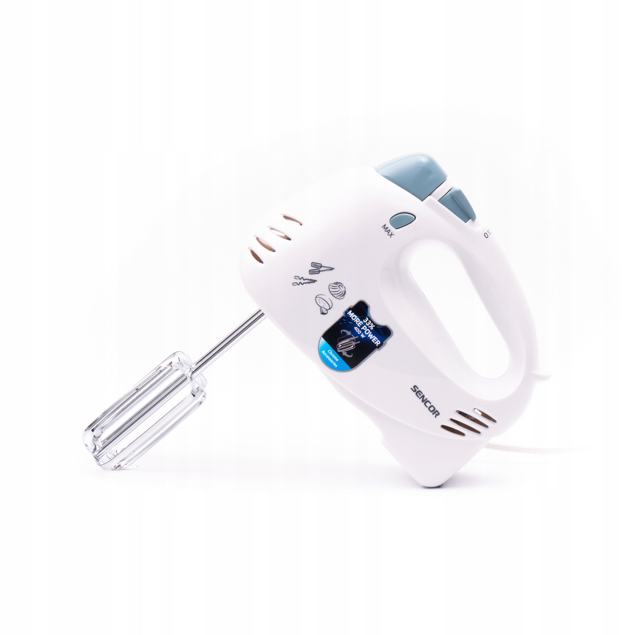 Hand Mixer Sencor 5 Gears 500W TURBO Stirrers Beaters White Manufacturer code SHM 5203-EUE3