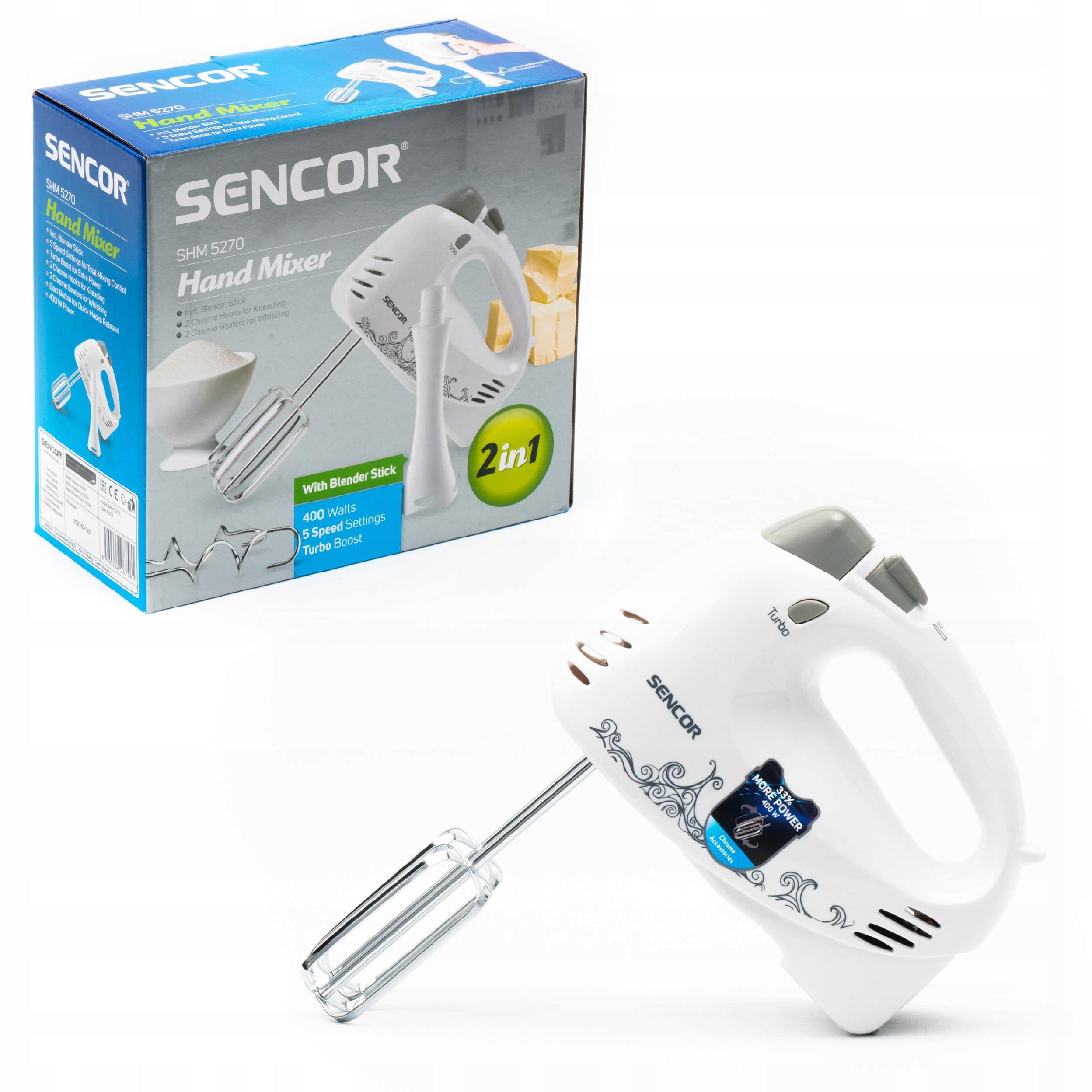 Hand Mixer Sencor SHM 5270-EUE3 5 Gears 300W Packaging status original
