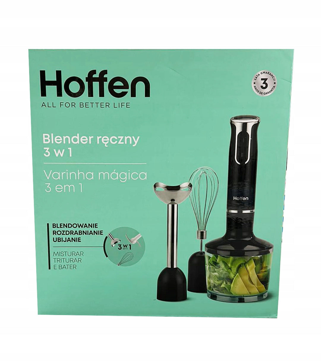 Hand blender 3in1 Hoffen black