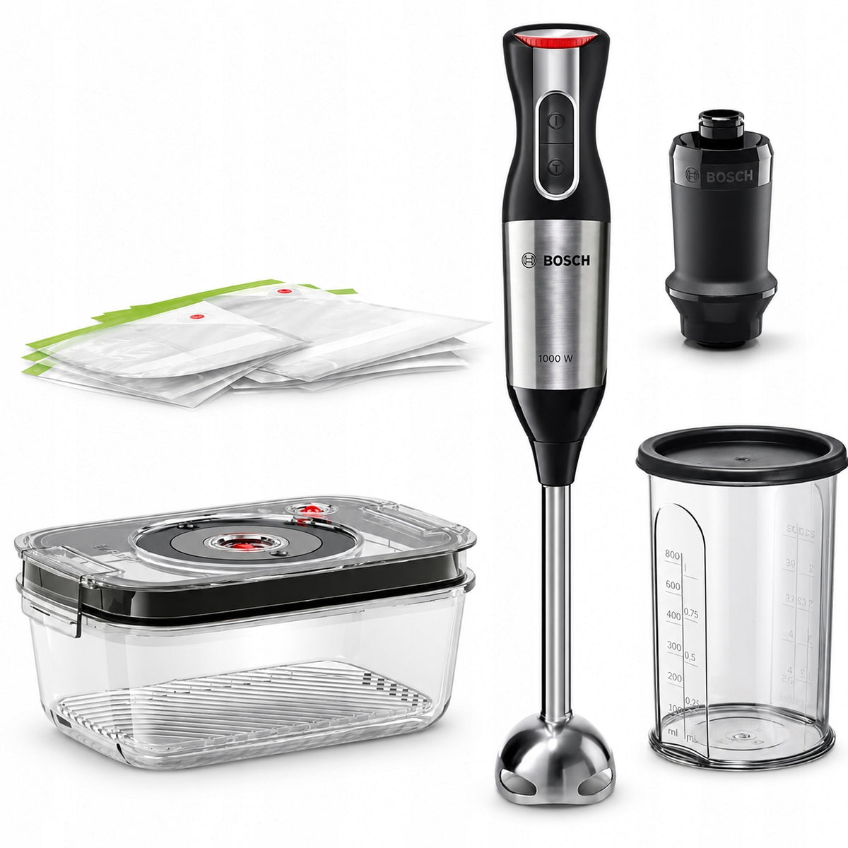Hand blender BOSCH Ergomixx MS6CM61V2 1000W turbo vacuum packaging
