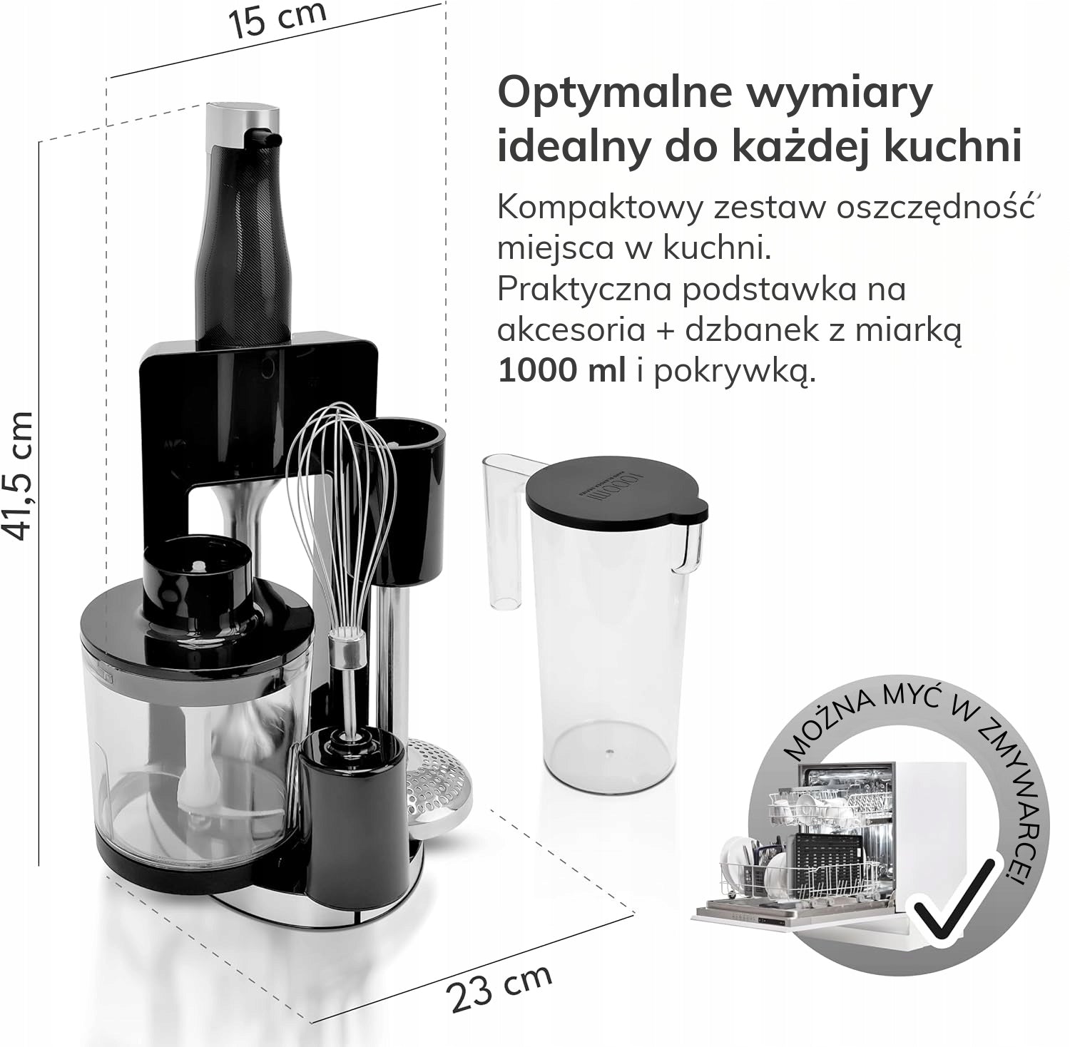 Hand blender LEBENLANG 1200W 5in1 turbo XL Titan multifunctional 1000 ml EAN (GTIN) 4262406932293