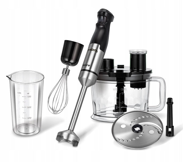Hand blender set MPM MBL-39M 1500W large shredder whisk disc