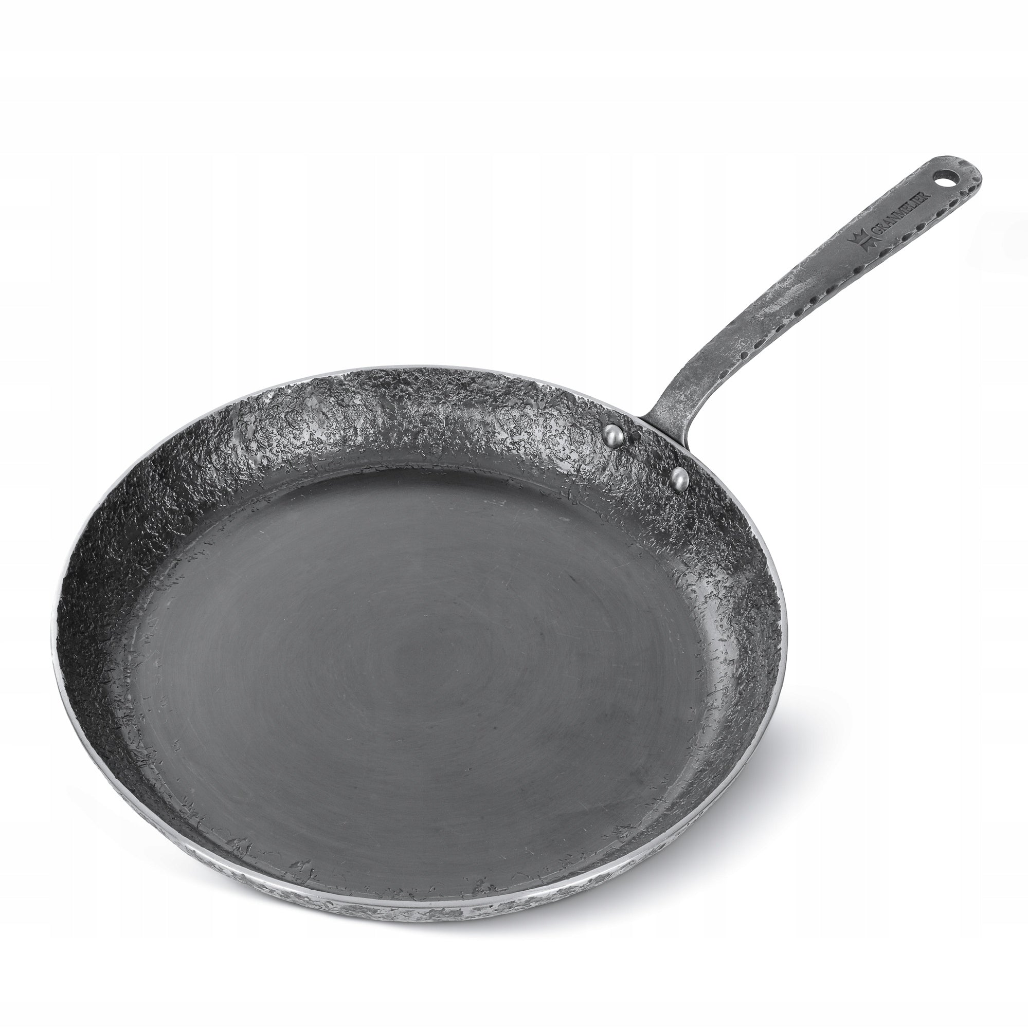 Hand forged carbon steel iron pan large 30 cm GRANMELIER ELI