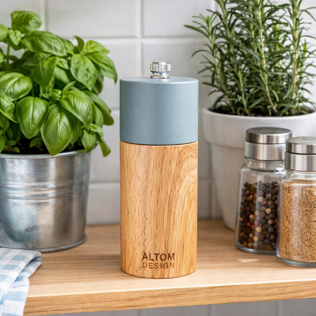 Hand grinder for salt and pepper, green Altom Design wooden spice grinder Brand Altom Design