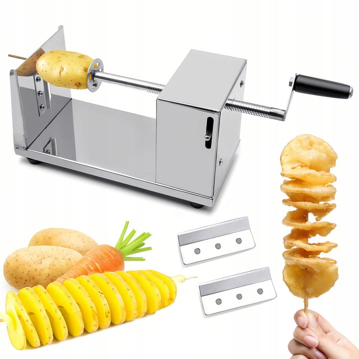 Hand machine for twisted potato on a stick of CHIPS TWISTED FRIES