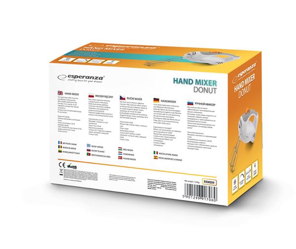 Hand mixer Esperanza Donut EKM009 250 W white Brand Esperanza