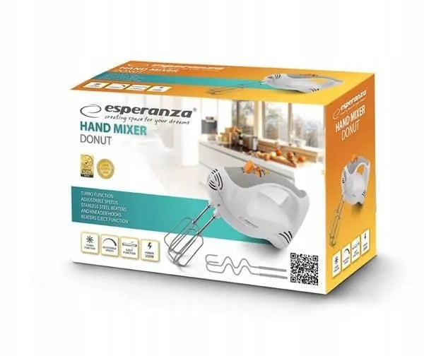 Hand mixer Esperanza Donut EKM009 250 W white Manufacturer code EKM009