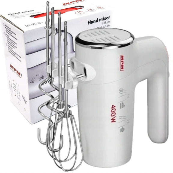 Hand mixer MPM BMR-01 400 W white Dominant color white