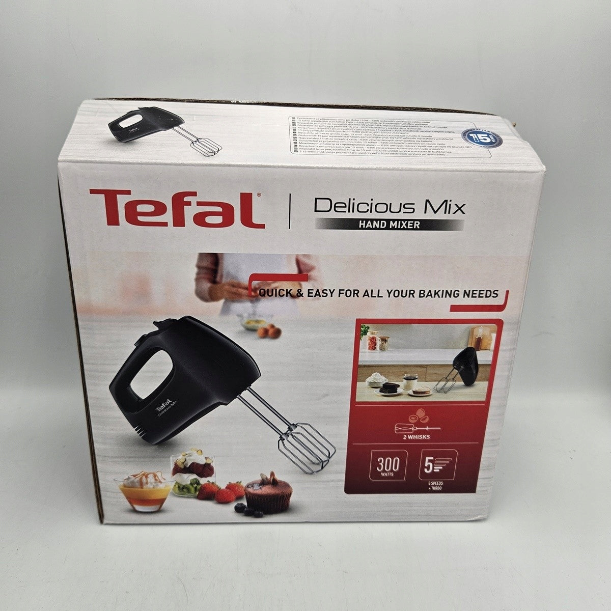 Hand mixer Tefal HT31W838 300 W black Packaging status original