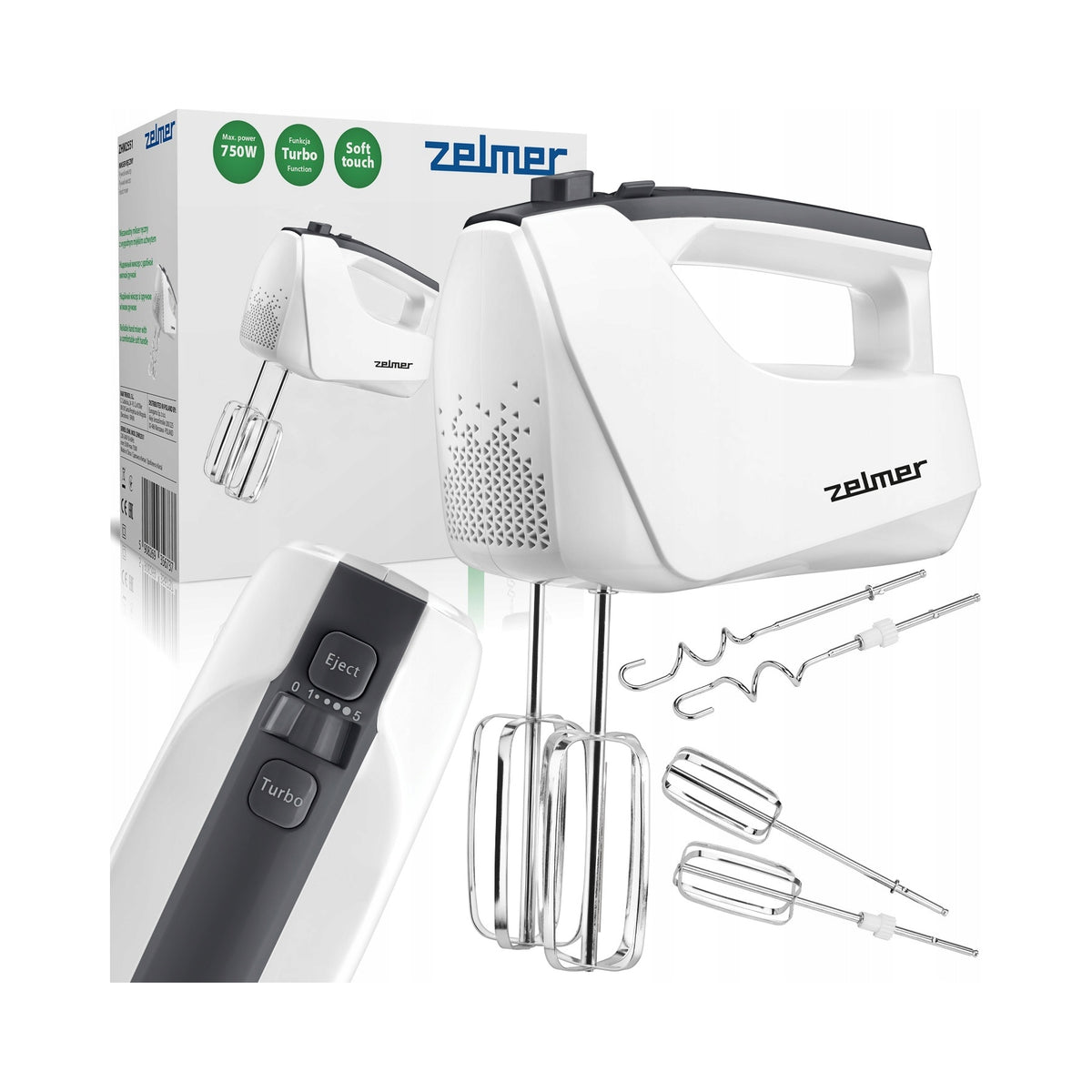 Hand mixer Zelmer ZHM2550 550 W white