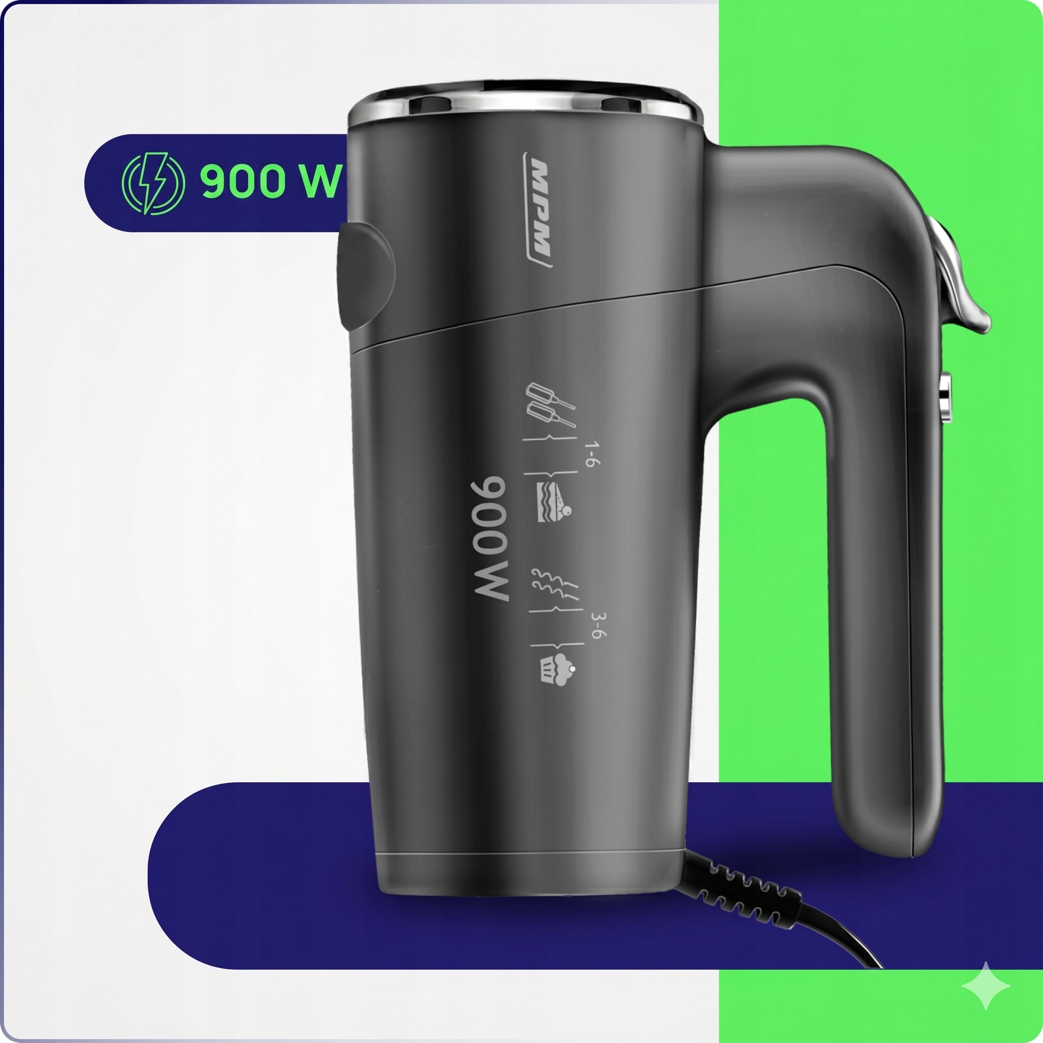 Hand mixer powerful turbo MPM MMR-23 900 W Packaging status original
