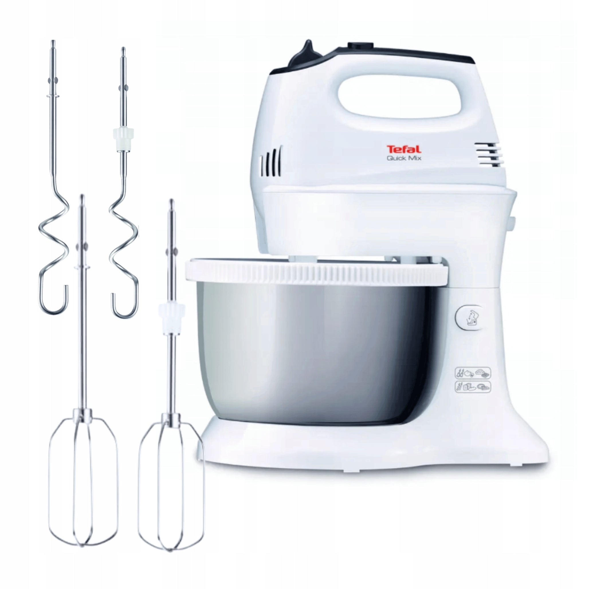Hand mixer with bowl TEFAL HT3121 QUICKMIX 3,5L 300W TURBO 5 speeds