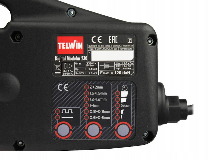 Hand welding machine DIGITAL MODULAR 230 TELWIN Batteries included no