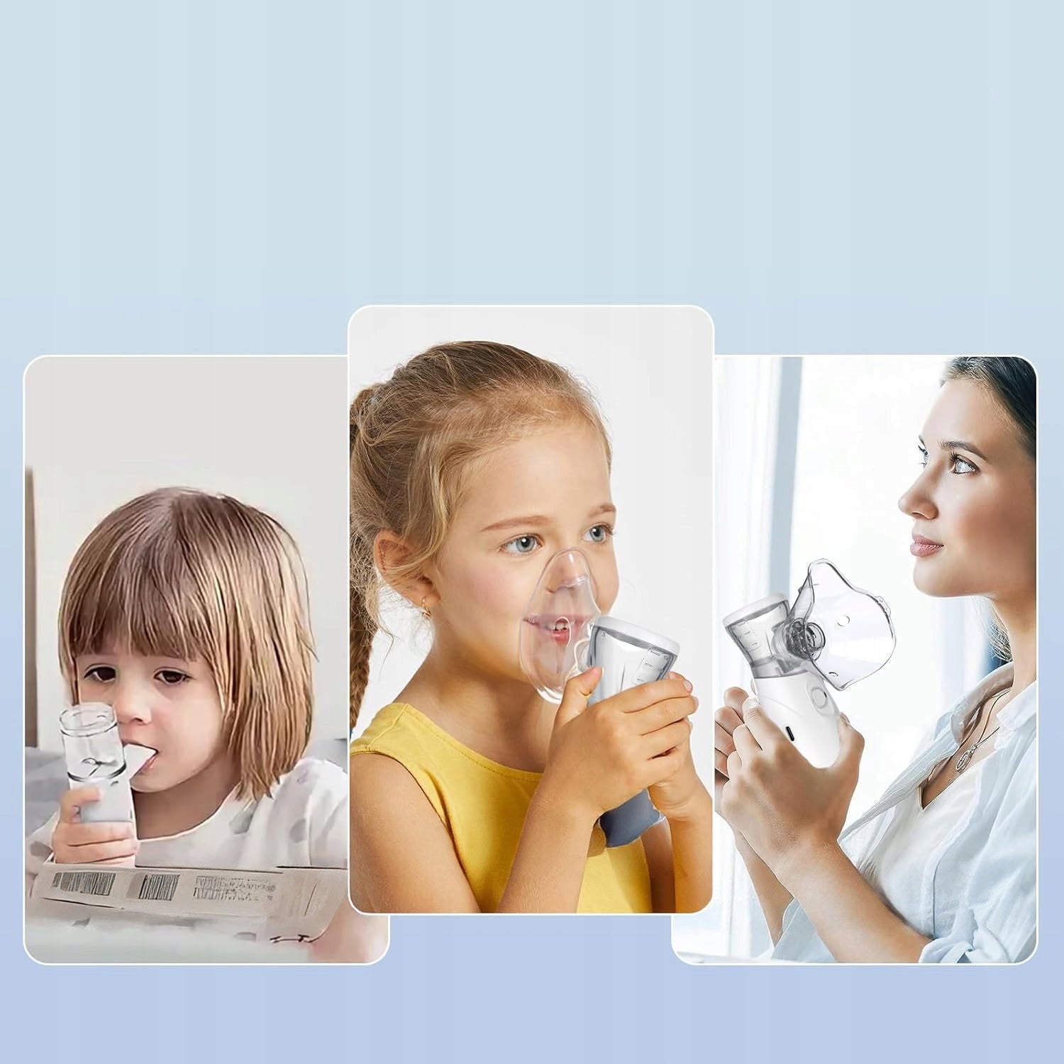 Handheld Inhaler with 2 Spray Modes Quiet Portable White 15ml Medical device no