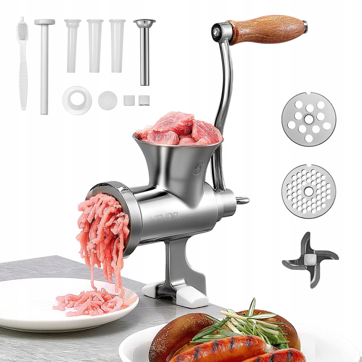 Handheld Meat Machine 5 Stainless Steel Caliber For Kitchen Table