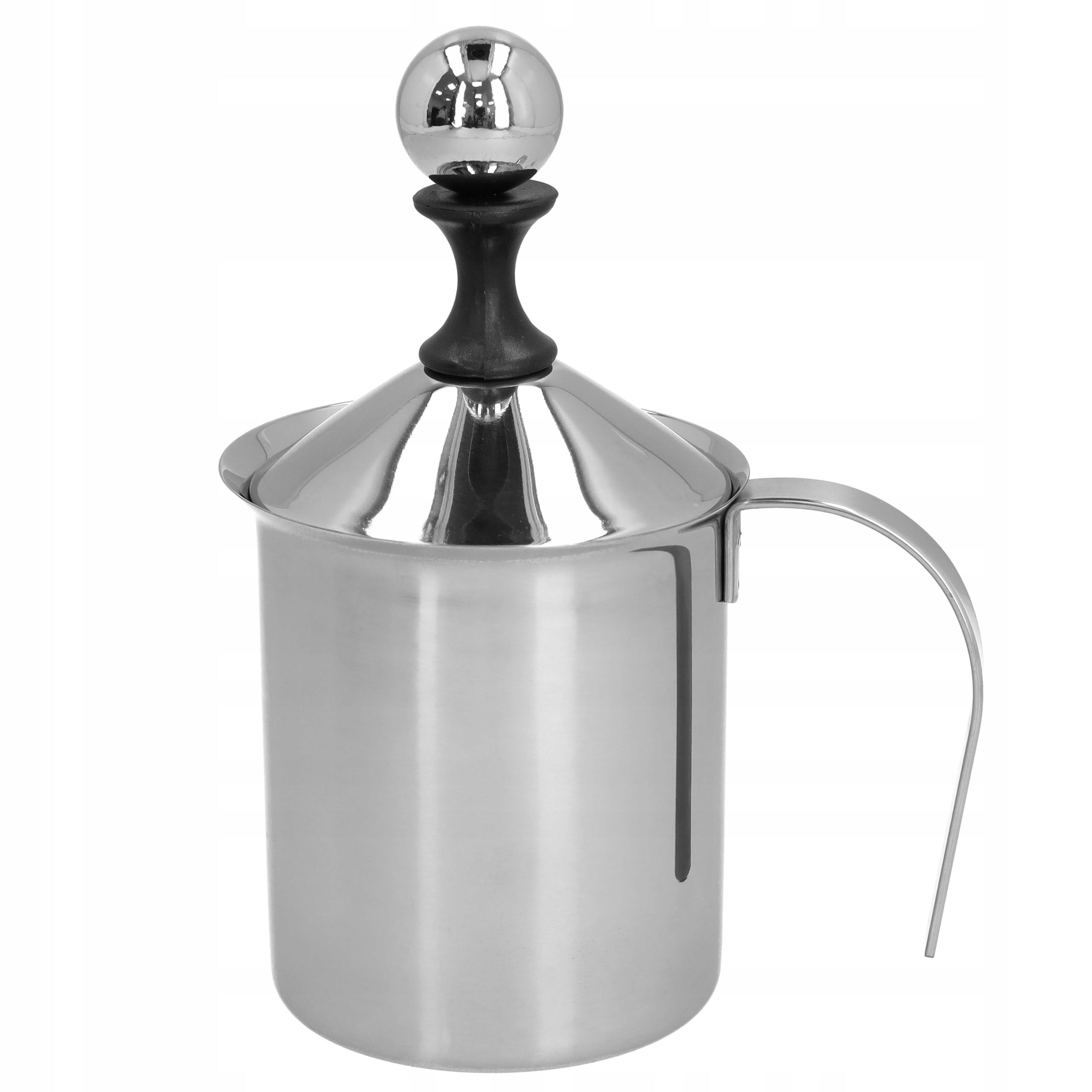 Handheld Milk frother beater stainless steel pot 400ml Manufacturer code Ręczny spieniacz do mleka ze stali nrdz 400ml