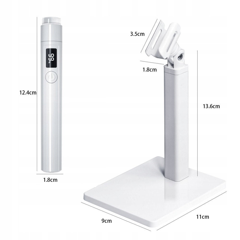 Handheld Nail Lamp with Tripod Portable Wireless Dryer for Manicure Brand no brand