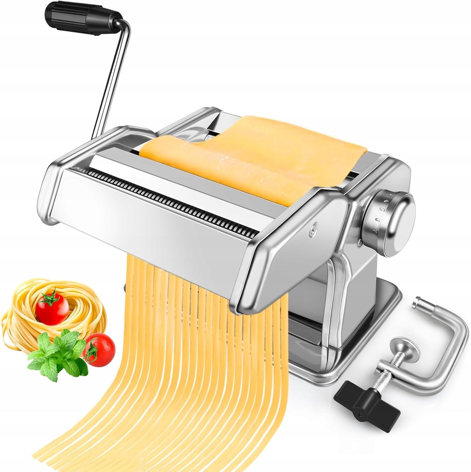 Handheld Pasta Machine 7 Thickness Roller Cake Machine 2in1 Packaging status original