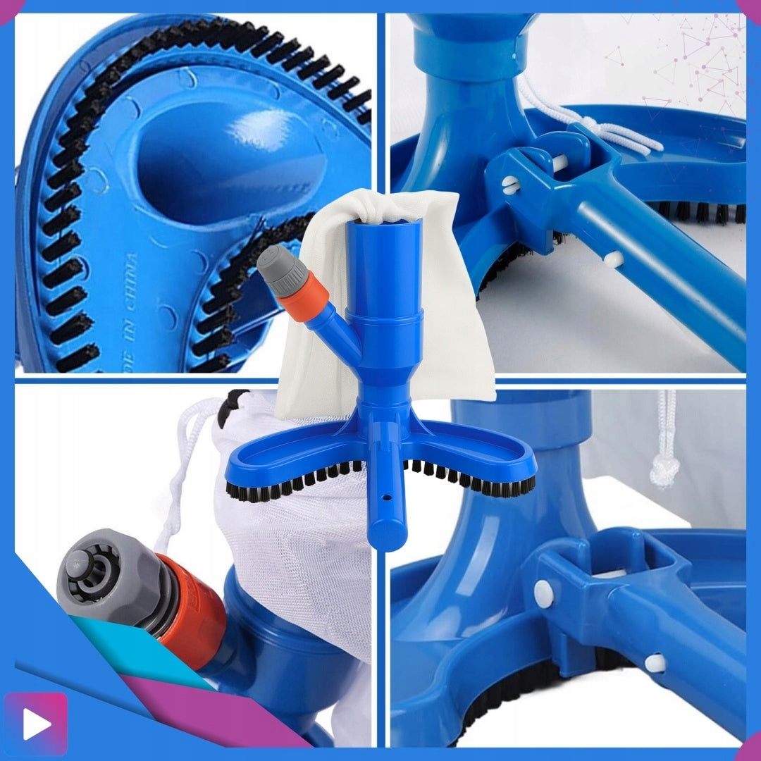 Handheld Pool Vacuum Cleaner with Pool Bottom Cleaning Brush Set Packaging status original