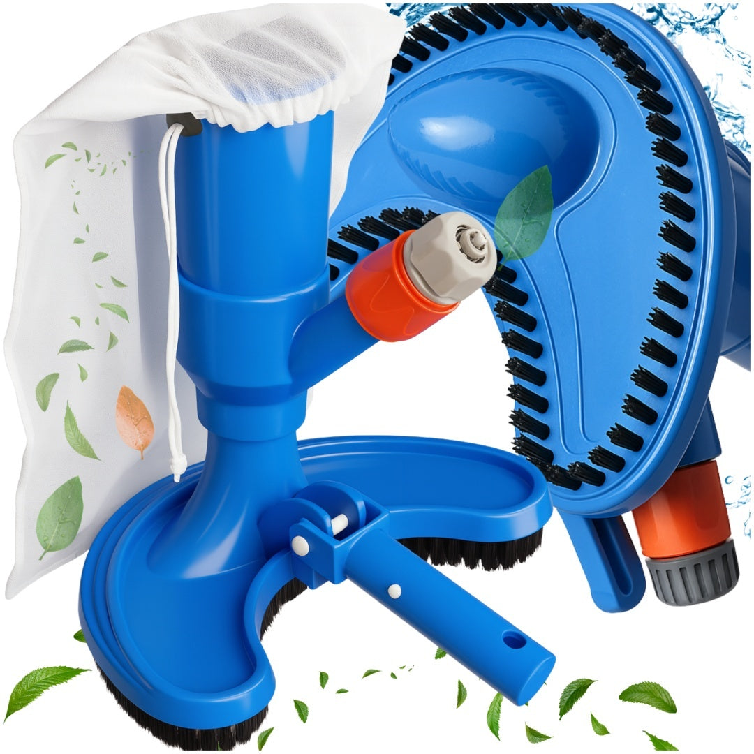 Handheld Pool Vacuum Cleaner with Pool Bottom Cleaning Brush Set