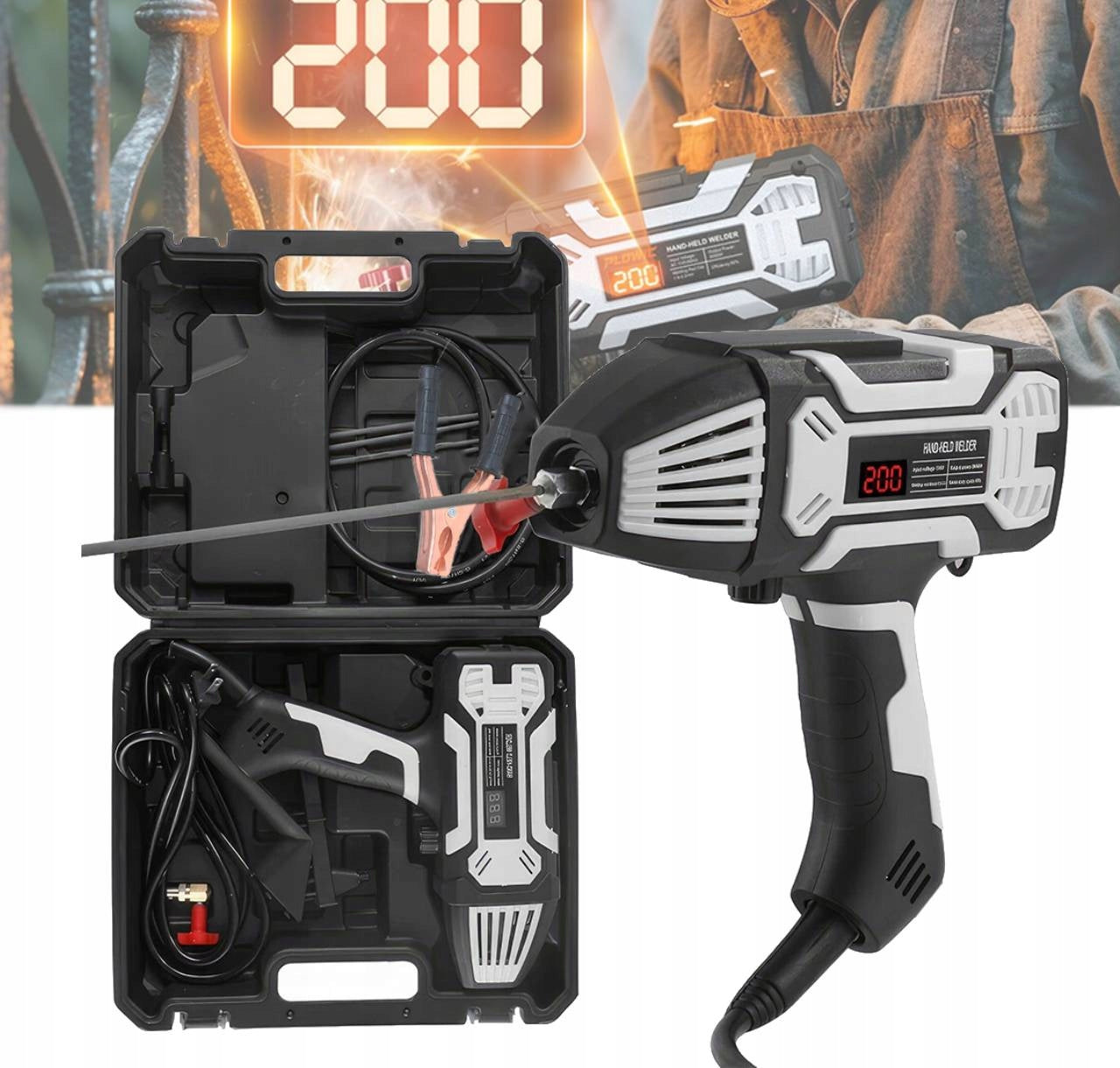 Handheld Power Welding Machine , Portable Digital Welding Gun 220V Set