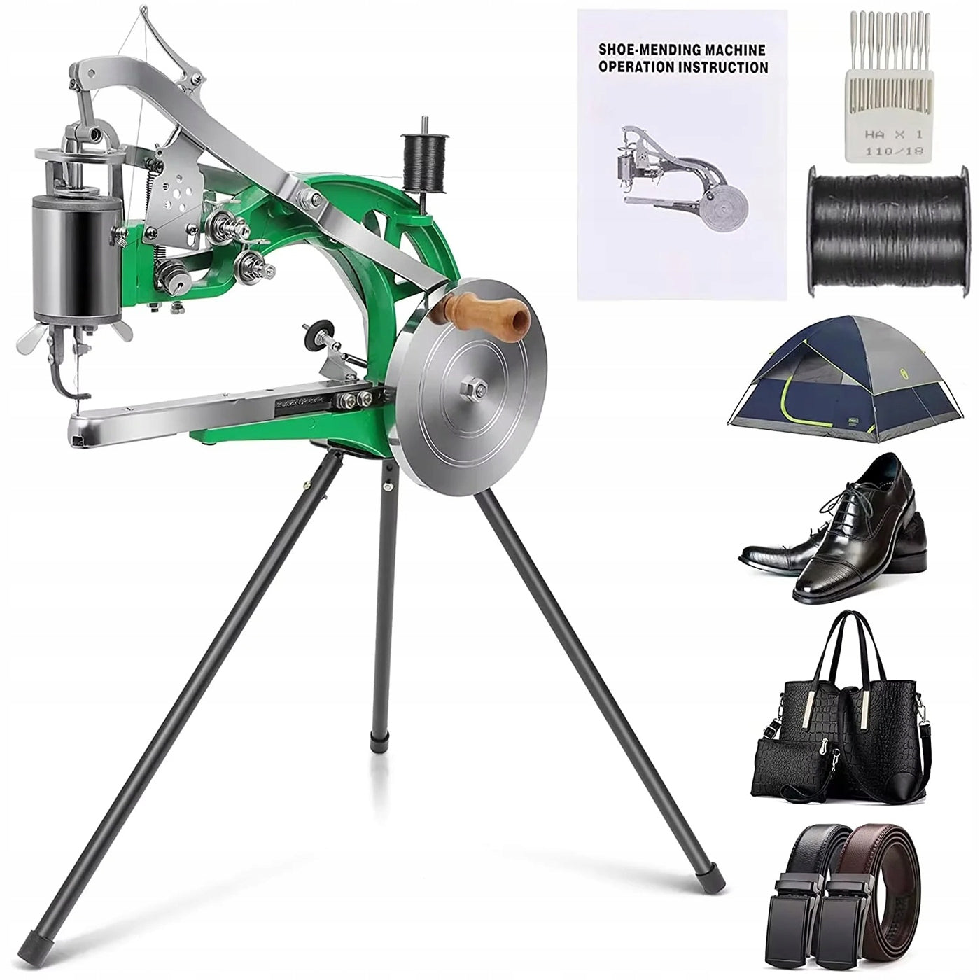 Handheld Szewska Machine Metal 360° Footwear Leather 0-5mm Tripod