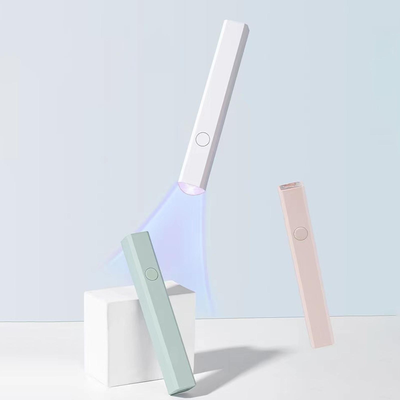 Handheld UV Nail Lamp Portable for Gel Nail Fast Curing Nail Polish White Medical device no