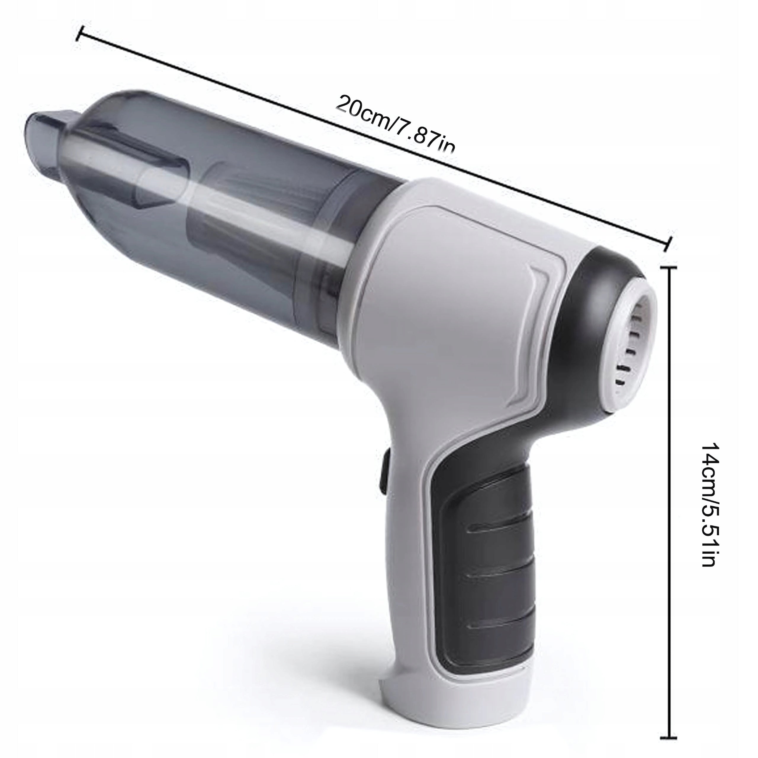 Handheld Vacuum Cleaner ADM Bagless Car Vacuum Cleaner Wireless Grey Brand no brand