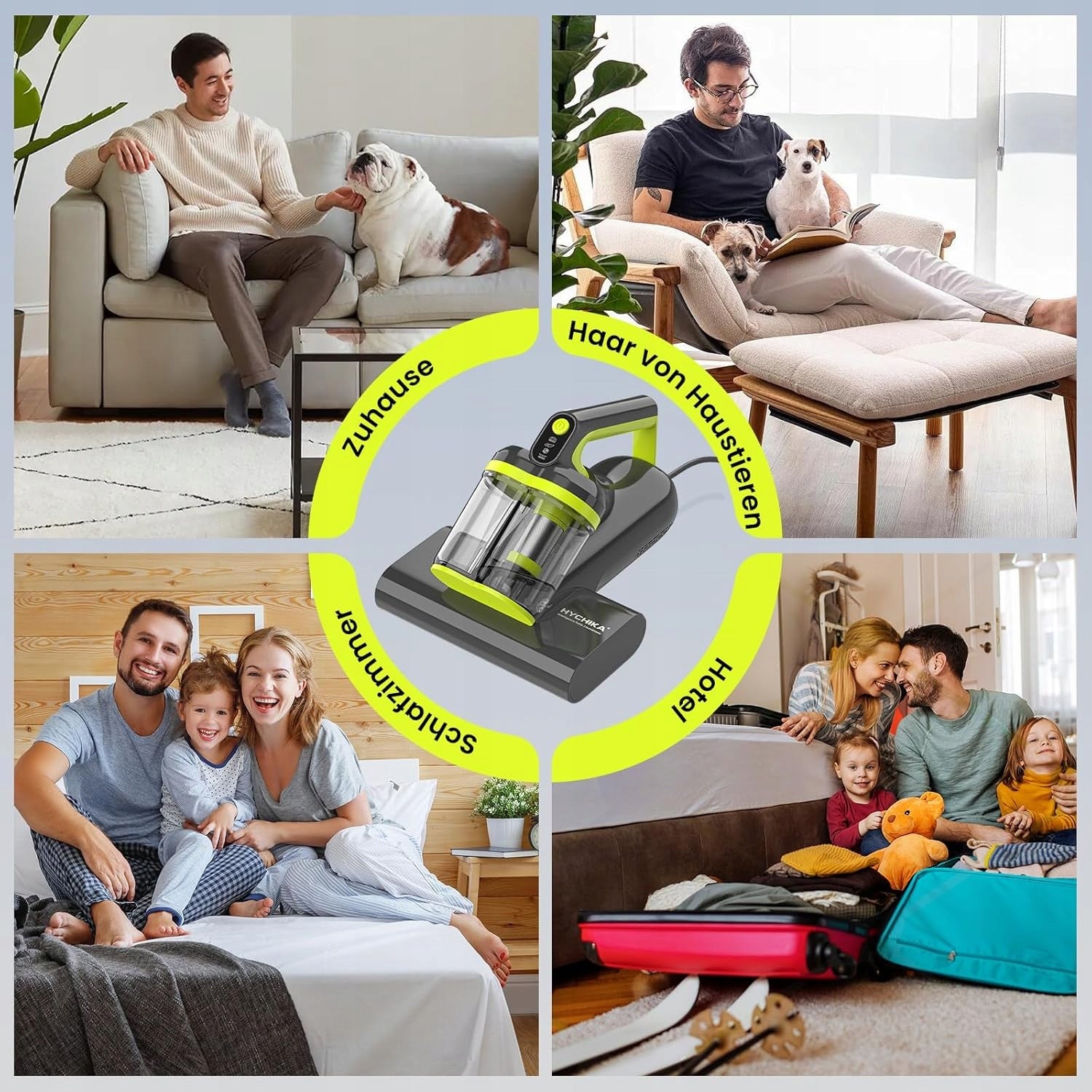 Handheld Vacuum Cleaner Hychika MV2501 For Mattresses With UV Lamp 400W 16KPa Manufacturer code MV2501