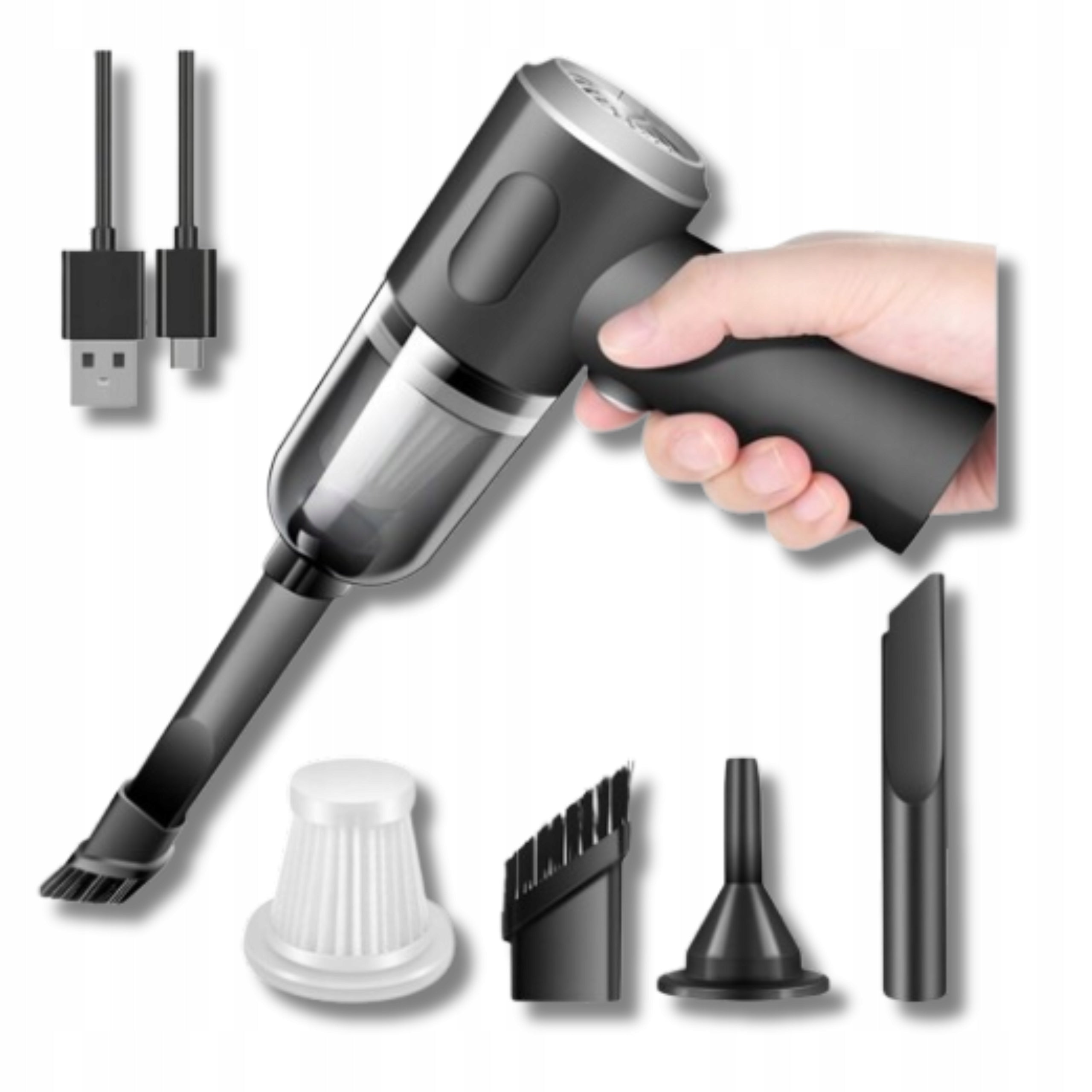 Handheld Vacuum Cleaner Mini Bagless Ideal For Car Office and Homes 3 Tips