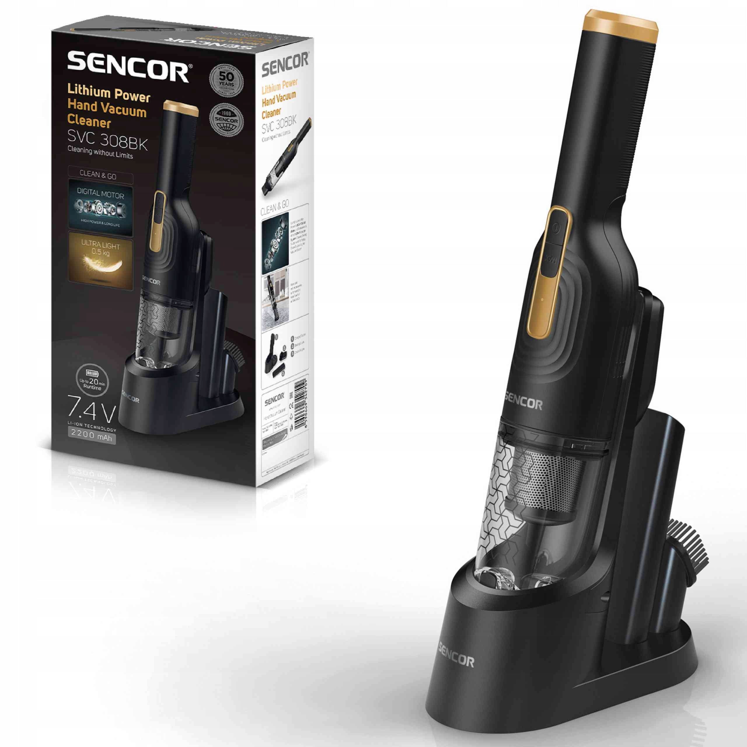 Handheld Vacuum Cleaner Sencor SVC 308BK HEPA 2200 mAh 80W